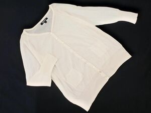  cat pohs OK DKNY Donna Karan New York knitted cardigan sizeP/ eggshell white #* * ecc6 lady's 