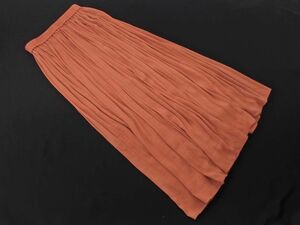 N.en Natural Beauty Basic pleat maxi skirt sizeM/ terra‐cotta #* * ecc6 lady's 