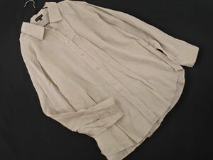 INDIVI Indivi linen100% shirt size38/ beige #* * ecc6 lady's 