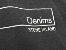 ネコポスOK STONE ISLAND ストーンアイランド Denims デニム ロゴ 長袖 Tシャツ 黒 ■◇ ☆ ecc7 メンズ_画像4