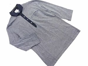 ネコポスOK TAKEO KIKUCHI タケオキクチ 長袖 ポロシャツ size3/紺 ■◇ ☆ ecc7 メンズ