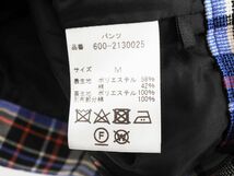 CREOLME クレオルム チェック ワイド パンツ sizeM/青ｘ黒 ■◇ ☆ ecc7 レディース_画像6