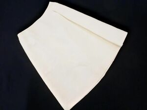 Rene Rene tuck A line trapezoid skirt size34/ white #* * ecc7 lady's 