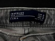 新品 ZARA TRF ザラ トラファ クラッシュ加工 スキニー デニムパンツ size34/グレー ■■ ☆ ecc9 レディース_画像4