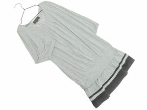 UNTITLED アンタイトル 7分袖 チュニック ワンピース size2/グレー ■◇ ☆ ecc9 レディース