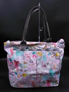 Lesport Sack Total Pattern Tote Bag Pink ■■ ☆ Ecc5 Ladies