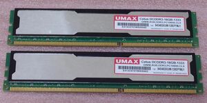 UMAX Cetus DCDDR3-16GB-1333◆PC3-10600/DDR3-1333 UDIMM 16GB@8GB