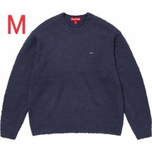 Supreme 24SS Boucl Small Box Sweater Mサイズ Navy 新品 未使用 2024 春夏 シュプリーム ブークレ スモール ボックス セーター 紺色_画像1