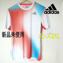 大きいサイズ◆新品未使用◆送料無料(メンズ2XL)(XO)アディダス adidas メルボルンTシャツ　テニスウェア_画像1