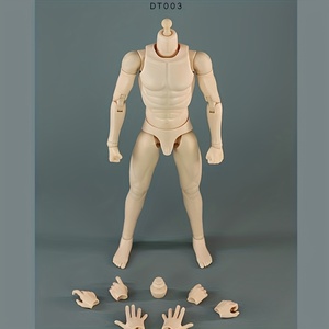 アクションフィギュア 1/6スケール ボディ 汎用 白人 ホワイト 男性 素体 おもちゃ 交換 可動式 デッサンドール ナローショルダー t70