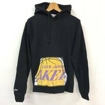 mitchell＆ness NBA losangels Lakers スウェット パーカー ブラック S ロサンゼルス　レイカーズ　プルオーバー _画像1