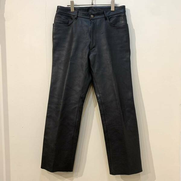 サイズ LL！ Buggy AR-085 STRAIGHT Leather Riders Pant バギー レザー ライダース ストレート パンツ 革 ツーリング バイク バイカー