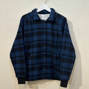 USA製 WOOLRICH Wool Stadium Jumper ウールリッチ ウール スタジアム ジャンパー スタジャン ジャケット S ブロック チェック コーチ