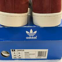 未使用品 アディダス キャンパス adidas CAMPUS バーガンディ COLLEGIATE BURGUNDY BZ0087 US 9 27㎝_画像9