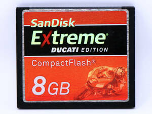 ★☆希少★【8GB】CFカード コンパクトフラッシュ SanDisk Extreme DUCATI EDITION CompactFlash ★中古良品☆★