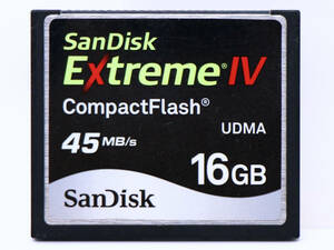 ** rare *[16GB]CF card CompactFlash SanDisk Extreme Ⅳ 45MBs CompactFlash UDMA * case attaching .* used good goods **