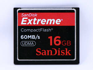 ★希少美品★【16GB】CFカード コンパクトフラッシュ SanDisk Extreme 60MBs UDMA CompactFlash☆中古良品