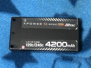 HITEC XPRHV4200S-B XPOWER RSPEC HV リポバッテリー 【7.6V/4200/S-LCGショート】ハイテック 