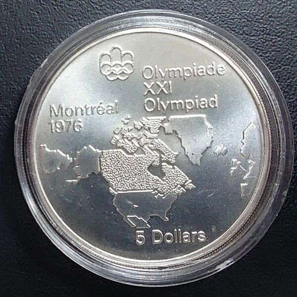1976年カナダ銀貨 モントリオールオリンピック記念銀貨 北アメリカ SV925