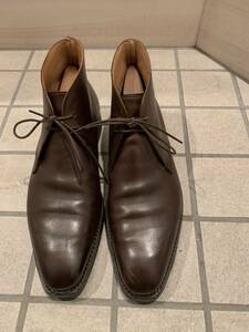 美品 クロケット&ジョーンズ CROCKETT&JONES チャッカブーツ TETBURY テットベリー 6E ダークブラウン