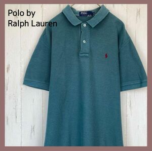 ラルフローレン ワンポイント刺繍 半袖 ポロシャツ 青　ブルー　グリーン　ターコイズ　メンズ　レディース　