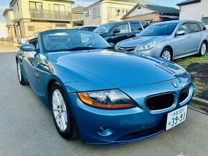 ＢＭＷ Ｚ４ キレイなブルー色 車検残１5ヵ月と長い 低走行でエンジン・ミッションともに絶好調 最落無し 東京都町田市より