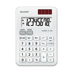  free shipping!SHARP/ sharp / Mini Mini Nice size calculator /EL-760T-WX [8 column ] vanilla white / new goods 