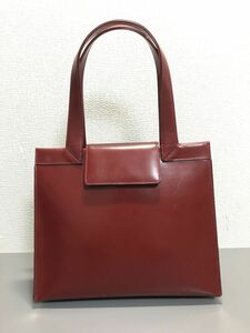 HAMANO 濱野 レザー ハンドバッグ レッド