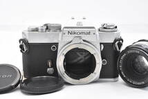 【ジャンク】 Nikon ニコン Nikomat EL シルバーボディ フィルムカメラ + 非Ai NIKKOR-H・C Auto 50mm F/2 レンズ (t5613)_画像1