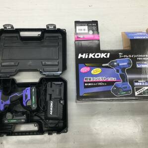 【中古品 現状販売】HiKOKI 18V コードレスインパクトドライバ FWH18DA(2BG) バッテリー×2 充電器 ケース ITYPJY08110Kの画像1