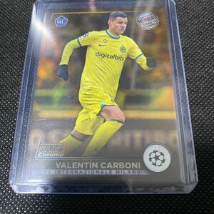 ★2022-23 Topps Chrome Stadium Club VALENTN CARBONI 50枚限定 Gold Refractor Variationインテル アルゼンチン