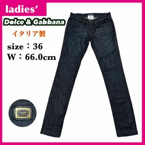 Dolce & Gabbana ドルチェアンドガッバーナ ローライズ デニムパンツ GIRLY サイズ36 W66cm イタリア製