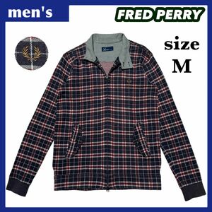 FRED PERRY フレッドペリー スウィングトップ メンズ サイズM マルチカラー チェック柄 ワンポイントロゴ