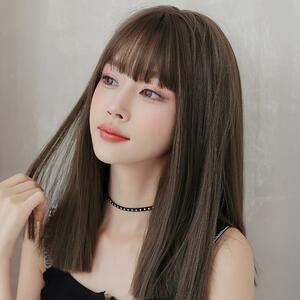 246[ ash beige ] wig medium strut net attaching Korea 