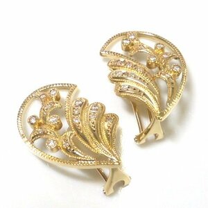 J◇K18【新品仕上済】ダイヤモンド 0.32ct イヤリング イエローゴールド 18金 ダイヤ Yellow gold Diamond earrings パーティー フォーマル