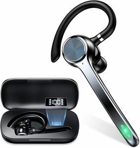 ヘッドセット　Bluetooth 5.3　イヤホン　片耳　マイク付きイヤホン 　500mAh充電ケース付　ハンズフリー通話 左右耳兼用