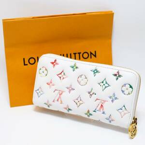 1円【極美品、超希少】LOUIS VUITTON ルイヴィトン LVガーデン モノグラム マルチカラー ラウンドファスナー 長財布 M8169