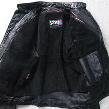 米国製 ショット Schott ライダースジャケット シングル 立襟 141 ボアライナー付 ブラック レザージャケット 本革 メンズ40サイズ _画像7