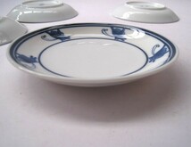 陶磁器の豆皿　５枚セット　全柄違い　小皿　KM　かわいいお皿　サイズ：外径12㎝/22N3.7-40_画像3