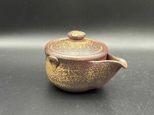 【S3-14-1】備前焼 藤見俊一 宝瓶 急須 茶道具 陶器 未使用保管品