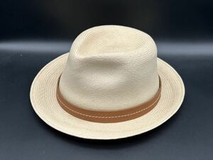 【O22-39】KAMINSKI XY カミンスキー HAND WOVEN GENUINE PANAMA HAT パナマハット