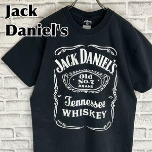 Jack Daniel's ジャックダニエル 00s ラベル Tシャツ 半袖 輸入品 春服 夏服 海外古着 企業 会社 酒 ウイスキー ヴィンテージ