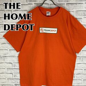 HOME DEPOT ホームデポ 両面デザイン 企業ロゴ Tシャツ 半袖 輸入品 春服 夏服 海外古着 企業 会社 ホームセンター 建材 リフォーム