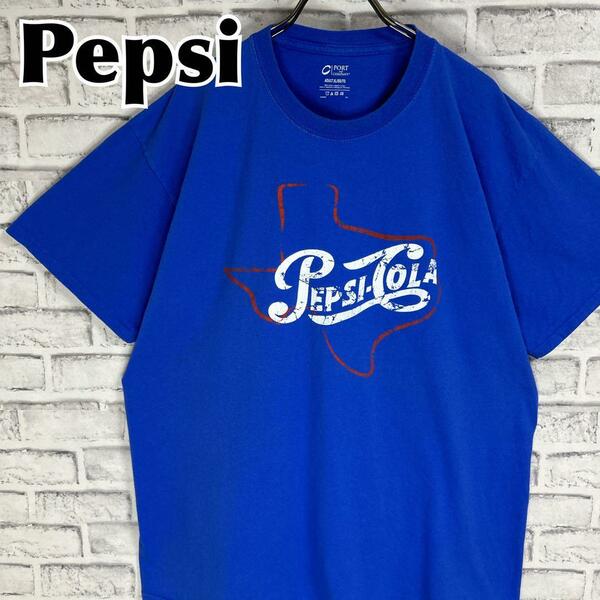 PEPSI ペプシ コーラ ジュース 企業 ロゴプリント Tシャツ 半袖 輸入品 春服 夏服 海外古着 会社 企業 炭酸飲料