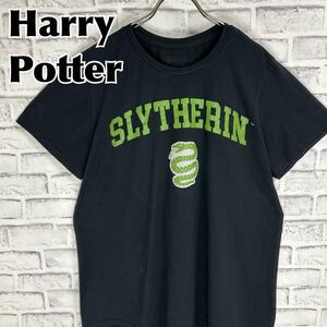 Harry Potter ハリーポッター スリザリン 両面デザイン ヘビ Tシャツ 半袖 輸入品 春服 夏服 海外古着 映画 洋画 シネマ 魔法学校