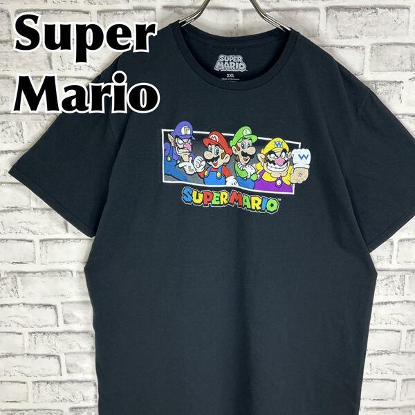 SUPER MARIO スーパーマリオ ルイージ ワリオ Tシャツ 半袖 輸入品 春服 夏服 海外古着 アニメ ゲーム キャラクター ワルイージ ロゴ