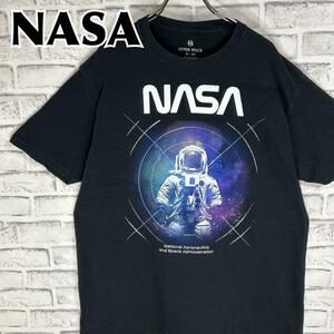 NASA ナサ 宇宙飛行士 宇宙服 スペース ロゴ 企業 Tシャツ 半袖 輸入品 春服 夏服 海外古着 企業 会社 航空宇宙局