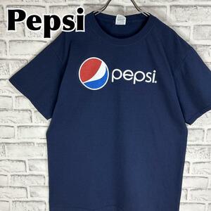 PEPSI ペプシ コーラ ジュース 企業 センターロゴ Tシャツ 半袖 輸入品 春服 夏服 海外古着 会社 企業 炭酸飲料 ロゴ ジャージーズ