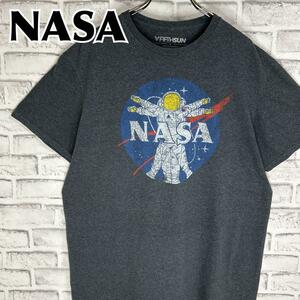 NASA ナサ 宇宙飛行士 ウィトルウィウス的人体図 Tシャツ 半袖 輸入品 春服 夏服 海外古着 企業 会社 宇宙 スペース 航空宇宙局