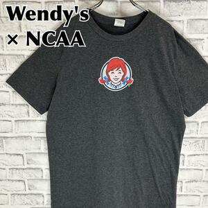 Wendy's × NCAA ウェンディーズ 両面デザイン Tシャツ 半袖 輸入品 春服 夏服 海外古着 企業 会社 ハンバーガー ファストフード カレッジ